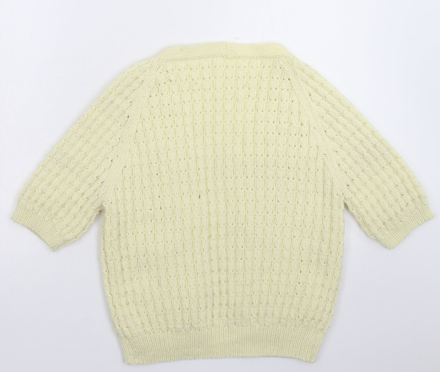 Preworn Womens White  Knit Cardigan Jumper Size 10