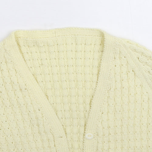 Preworn Womens White  Knit Cardigan Jumper Size 10