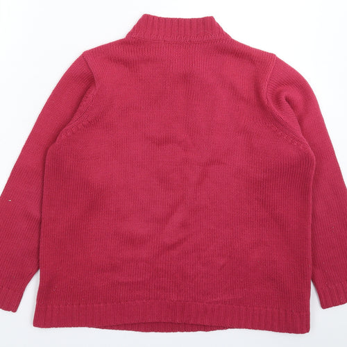 BM Womens Pink  Knit Pullover Jumper Size M