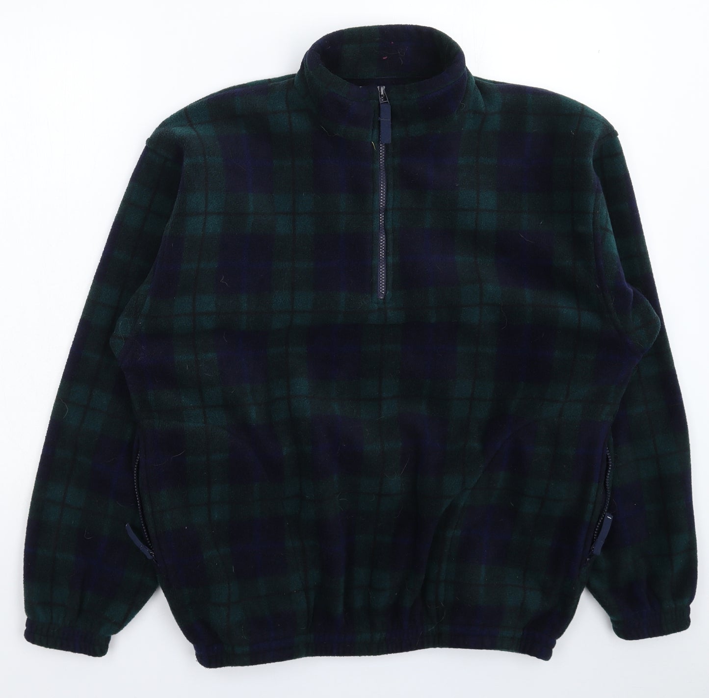Country Trader Mens Multicoloured Check Fleece Jacket  Size M