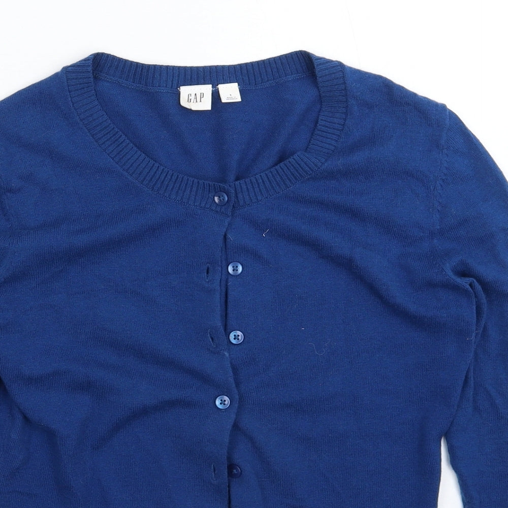 Gap Womens Blue  Knit Cardigan Jumper Size S