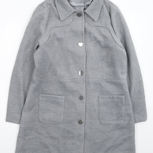 JustFab Womens Grey   Pea Coat Coat Size XL