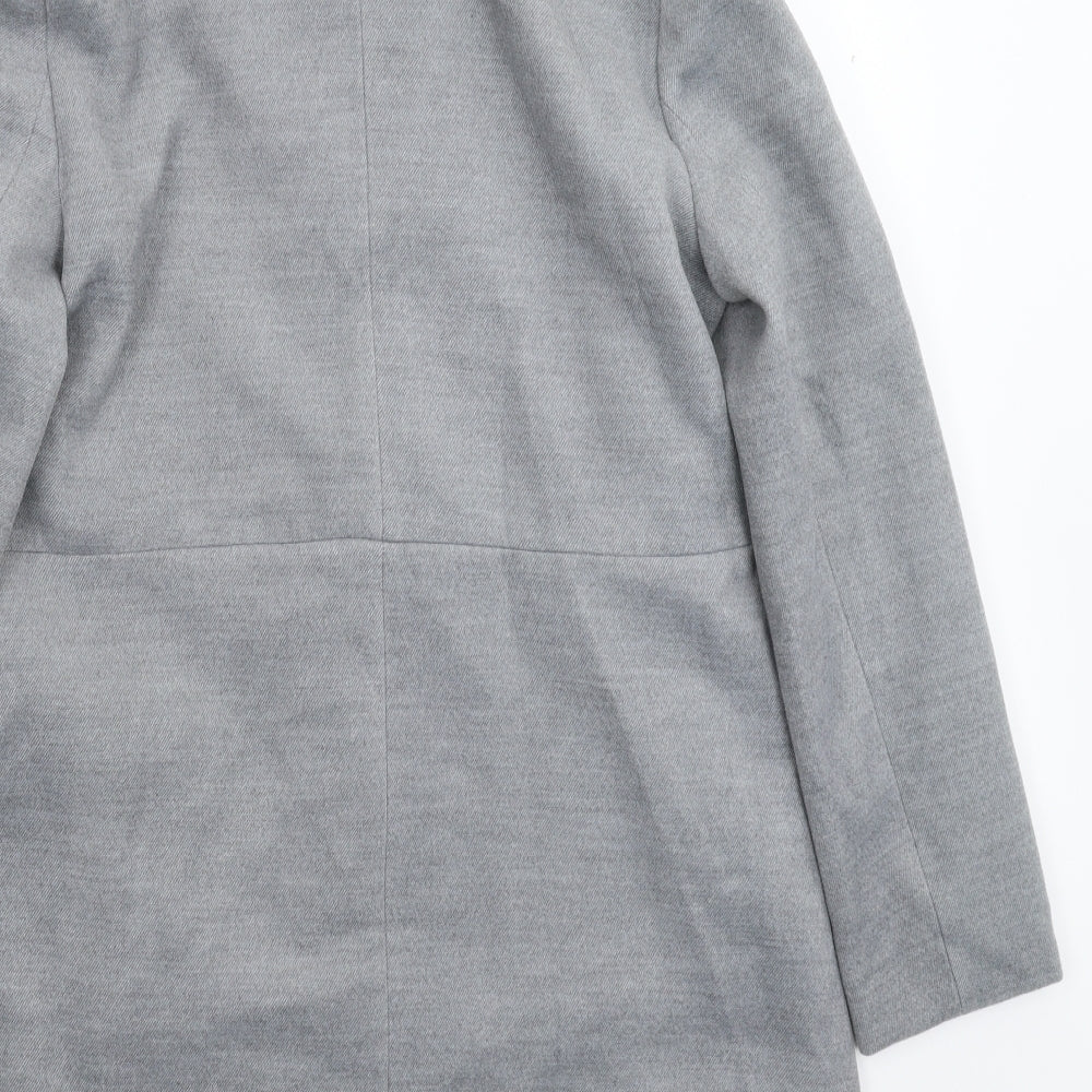 JustFab Womens Grey   Pea Coat Coat Size XL