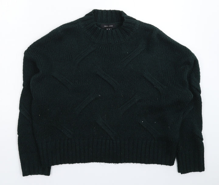 New Look Womens Green  Knit Pullover Jumper Size M