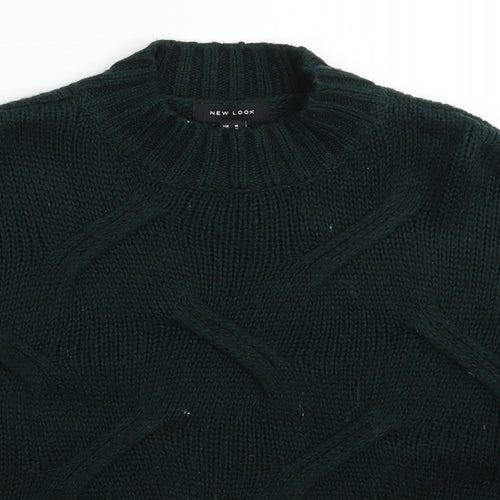 New Look Womens Green  Knit Pullover Jumper Size M