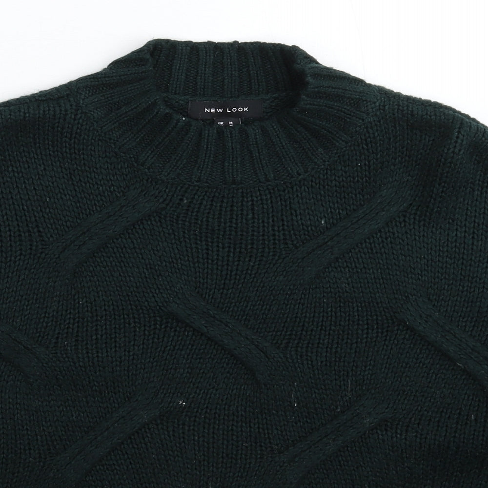 New Look Womens Green  Knit Pullover Jumper Size M