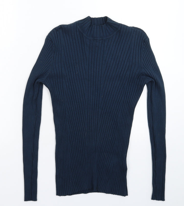 H&M Womens Blue Knit Pullover Jumper Size M