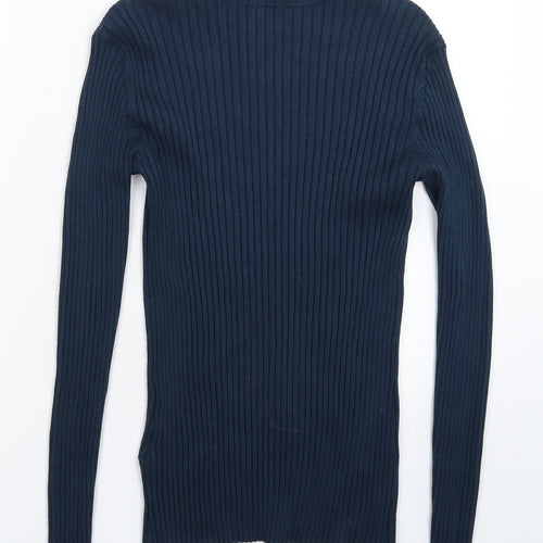 H&M Womens Blue  Knit Pullover Jumper Size M