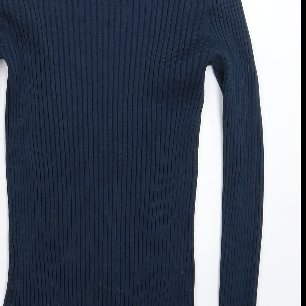 H&M Womens Blue  Knit Pullover Jumper Size M