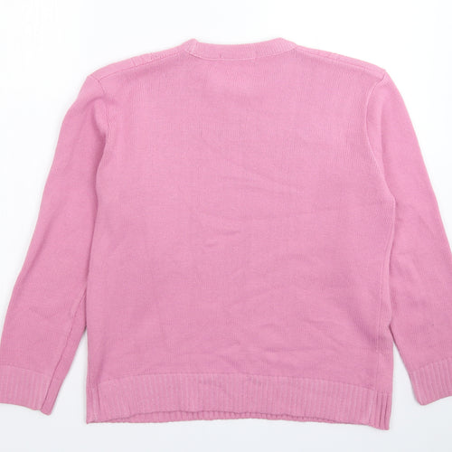 Pure & Natural Womens Pink  Knit Pullover Jumper Size XL