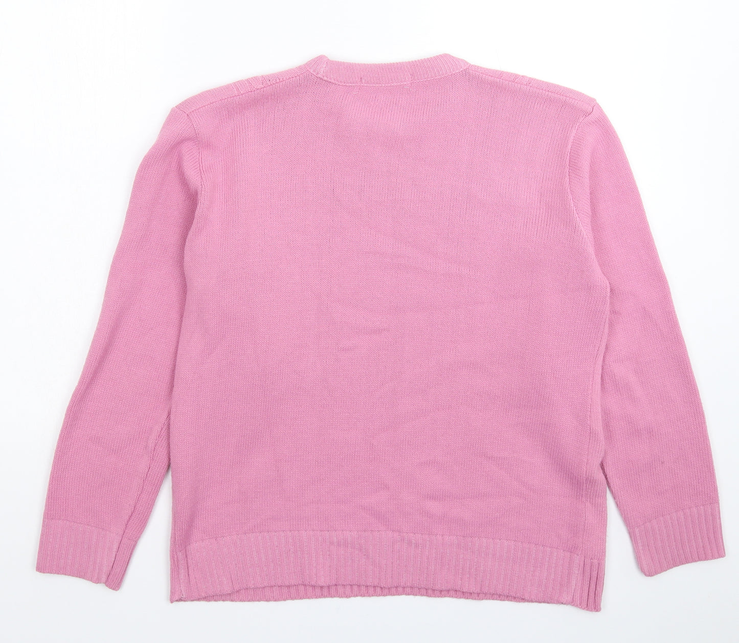 Pure & Natural Womens Pink  Knit Pullover Jumper Size XL