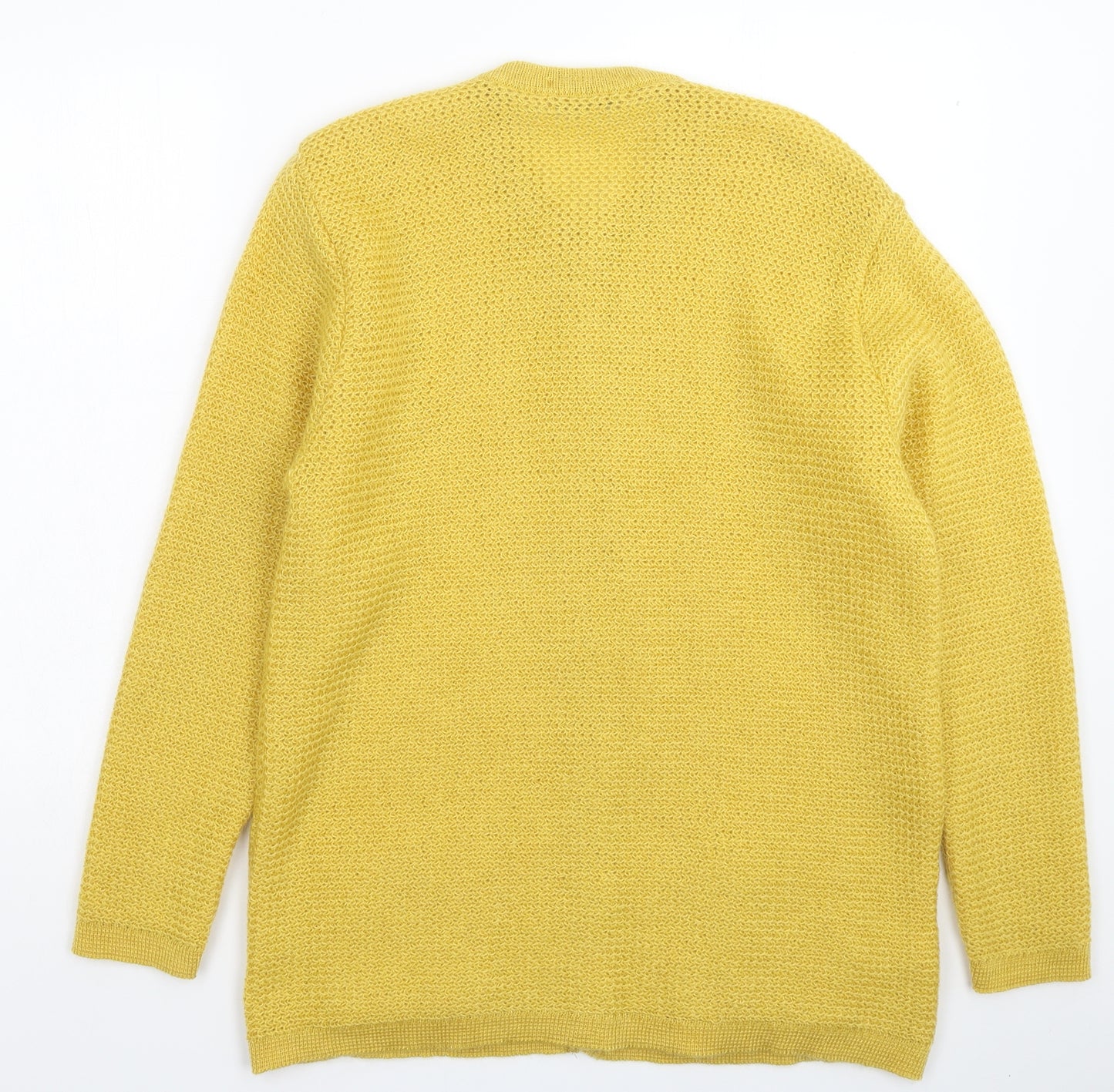 Marks and Spencer Womens Yellow  Knit Cardigan Jumper Size 14
