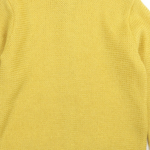 Marks and Spencer Womens Yellow  Knit Cardigan Jumper Size 14