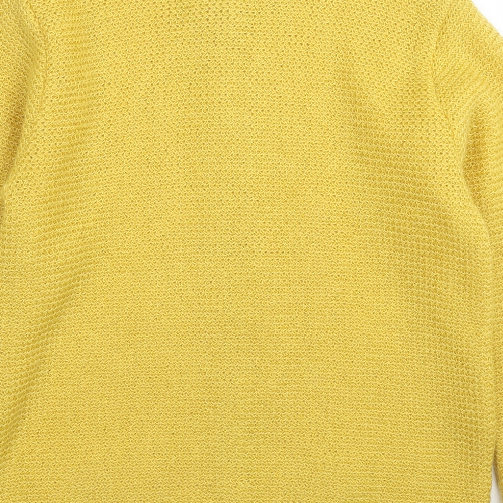 Marks and Spencer Womens Yellow  Knit Cardigan Jumper Size 14
