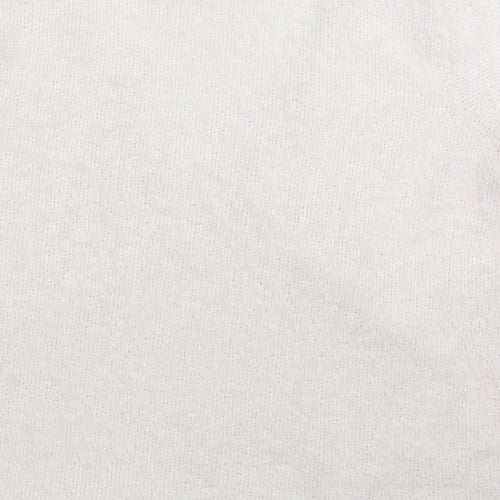 Boohoo Womens White  Knit Pullover Jumper Size 20