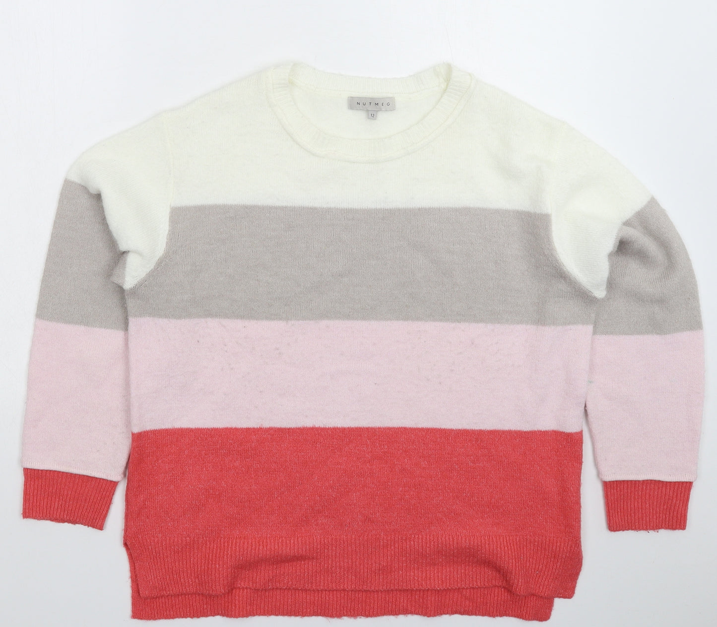 Nutmeg Womens Multicoloured  Knit Pullover Jumper Size 12