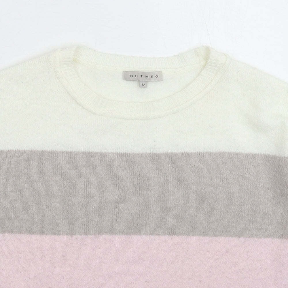 Nutmeg Womens Multicoloured  Knit Pullover Jumper Size 12