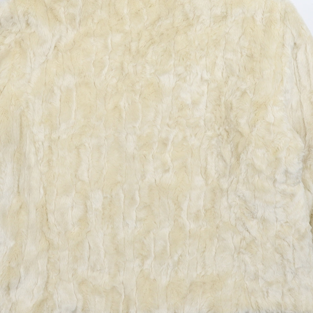 Furnatic Womens White   Jacket  Size 16  - Faux Fur