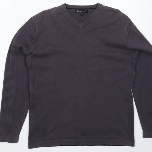 George Mens Grey  Knit Pullover Jumper Size S