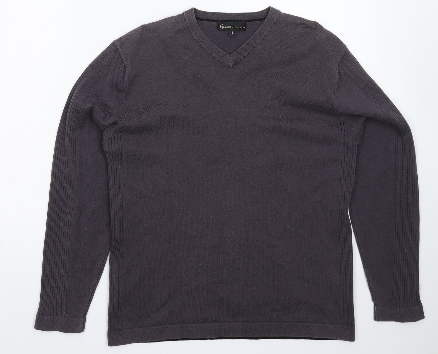 George Mens Grey  Knit Pullover Jumper Size S