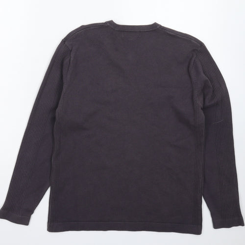 George Mens Grey  Knit Pullover Jumper Size S