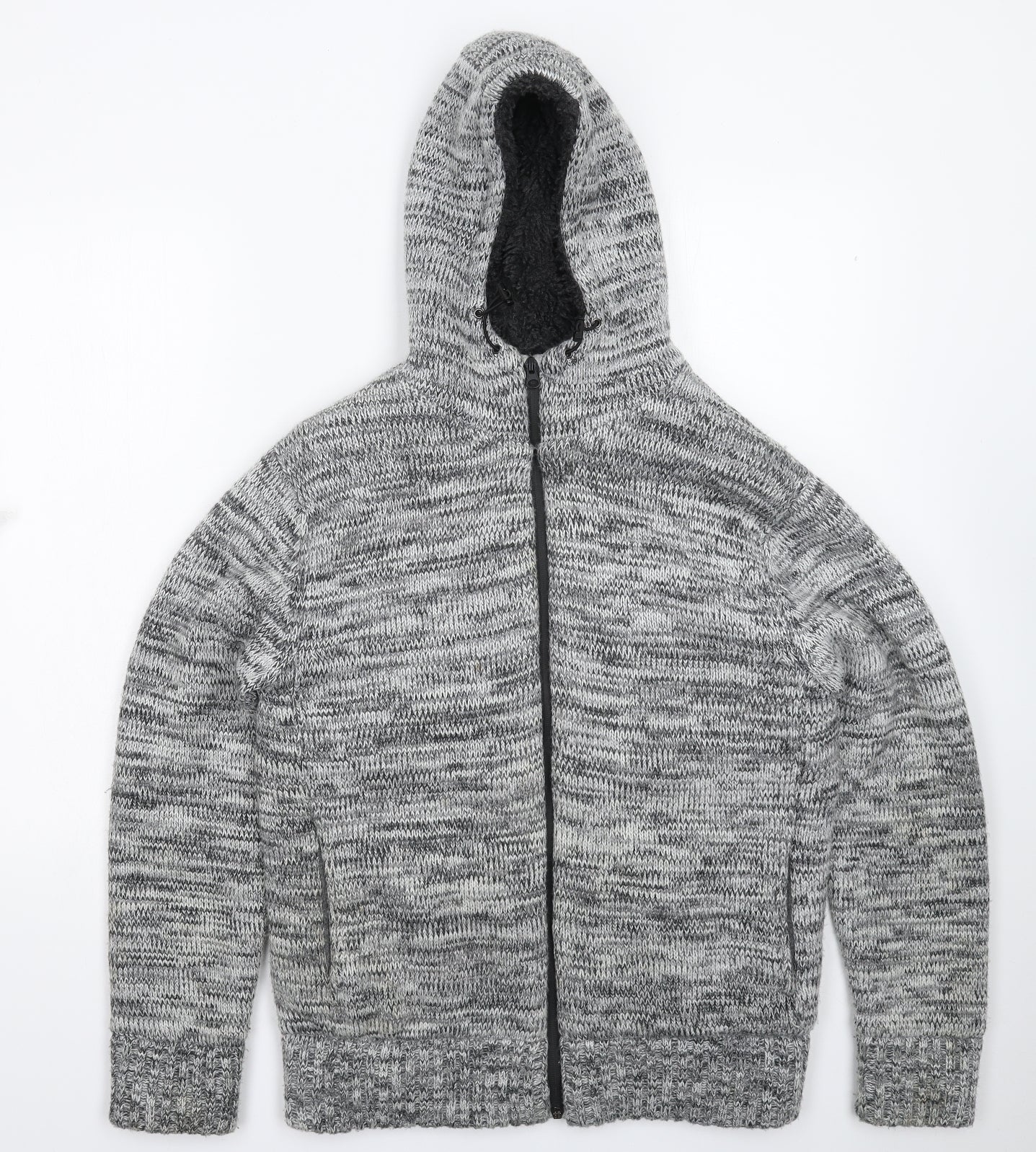 Primark Mens Grey  Knit Jacket Coatigan Size S