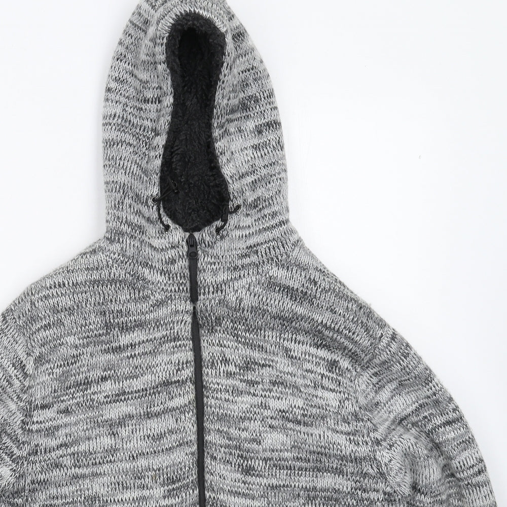 Primark Mens Grey  Knit Jacket Coatigan Size S