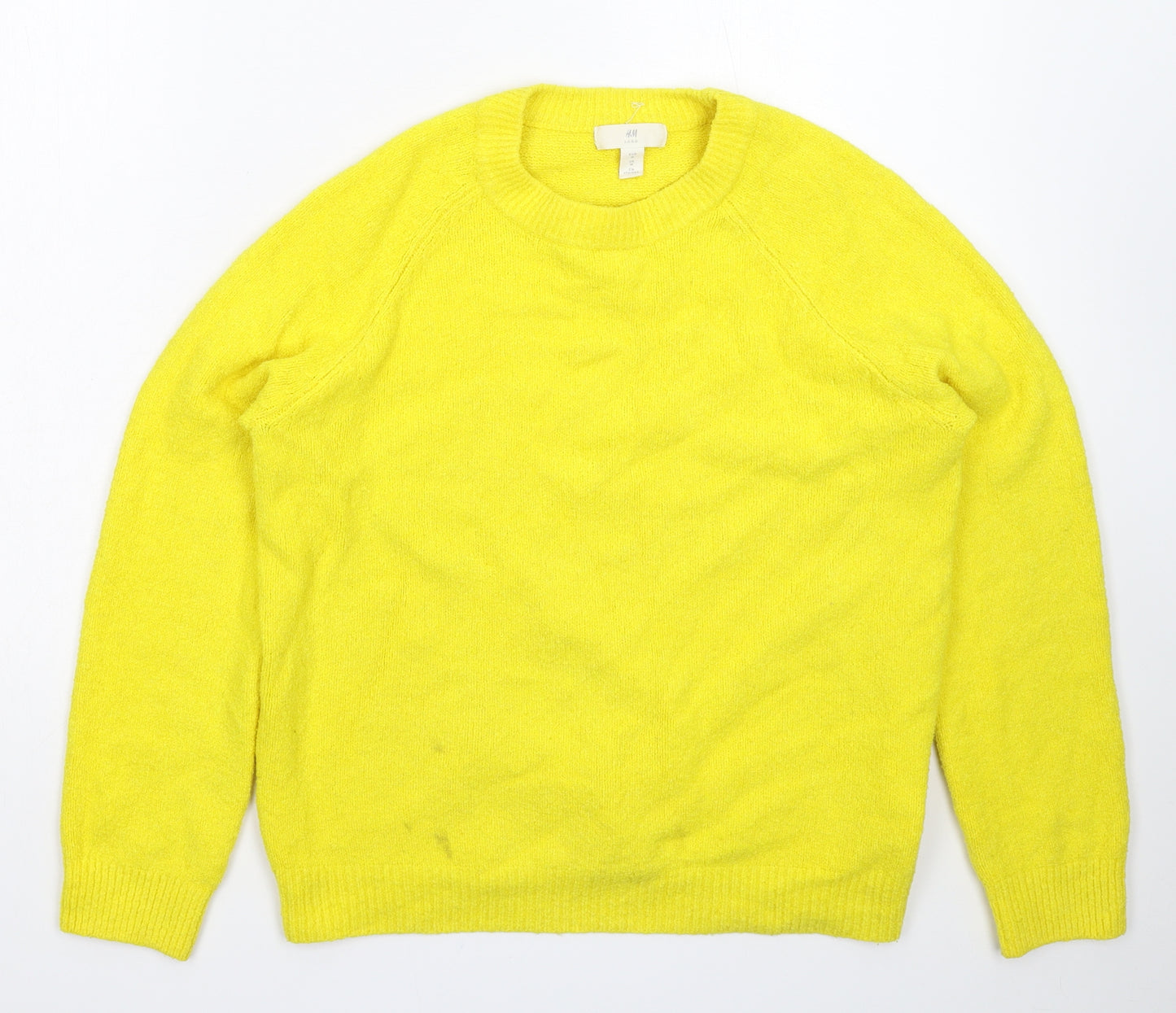 H&M Womens Yellow  Knit Pullover Jumper Size M