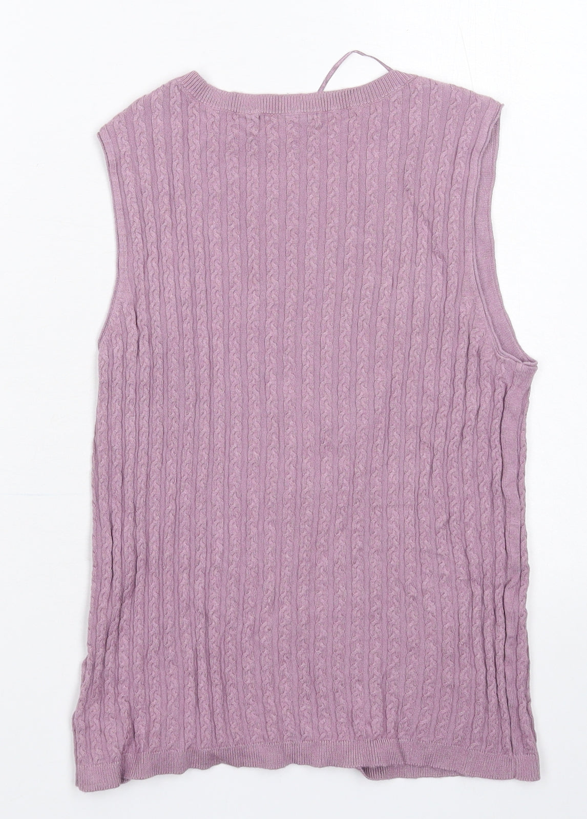 TU Womens Purple  Knit Vest Jumper Size 12