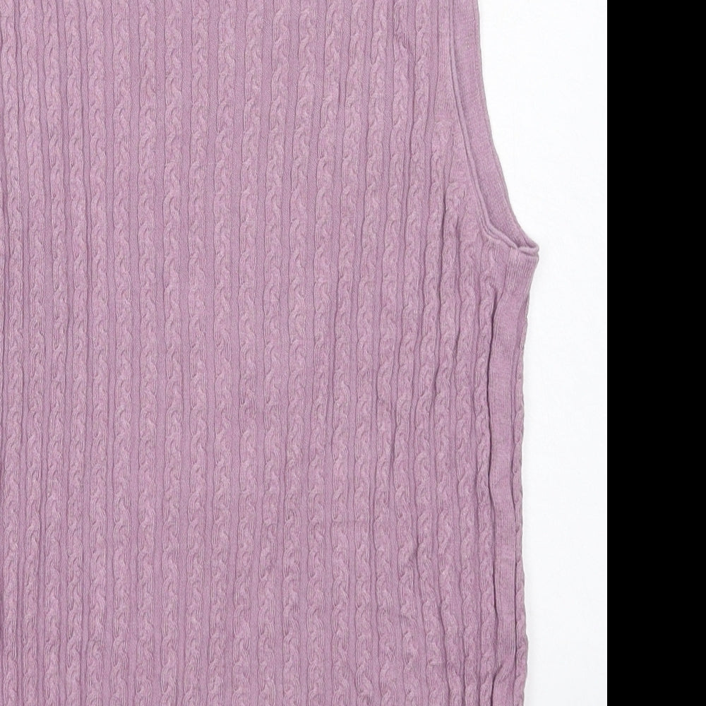 TU Womens Purple  Knit Vest Jumper Size 12