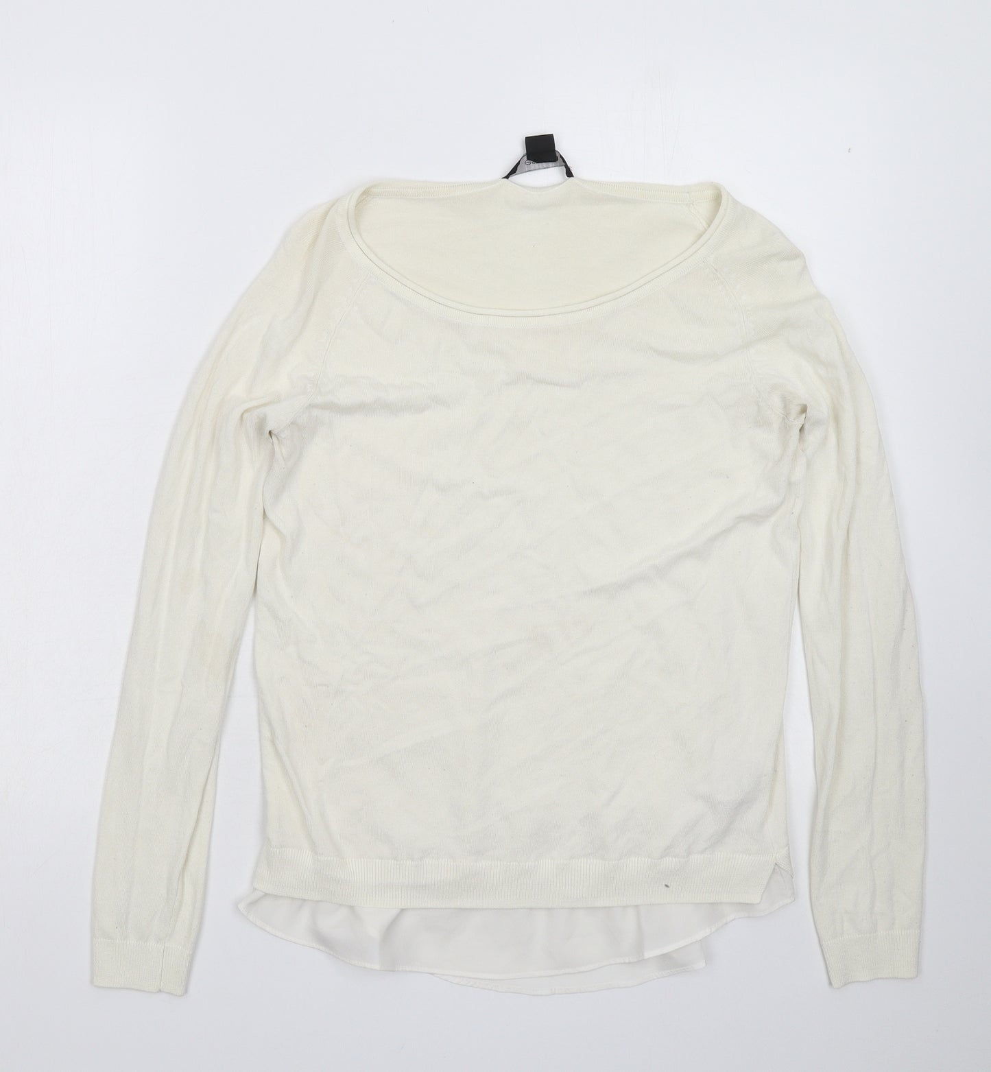 ESMARA Womens White  Knit Pullover Jumper Size 12