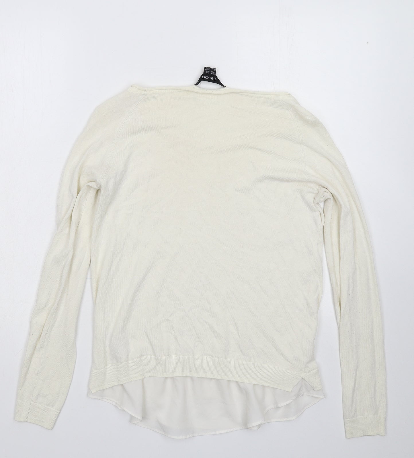 ESMARA Womens White  Knit Pullover Jumper Size 12