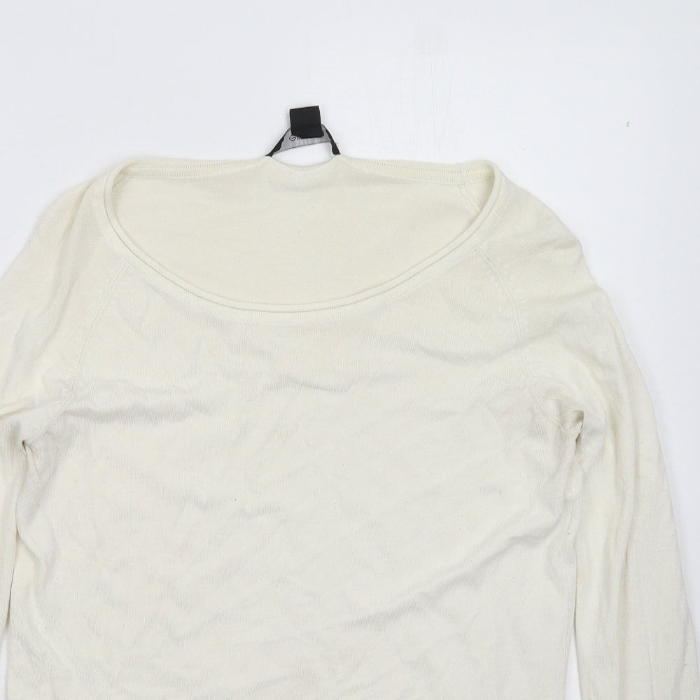 ESMARA Womens White  Knit Pullover Jumper Size 12