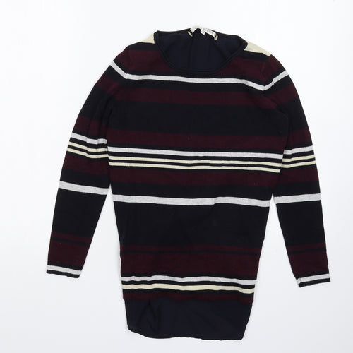 Principles Womens Multicoloured Striped Knit Pullover Jumper Size 8