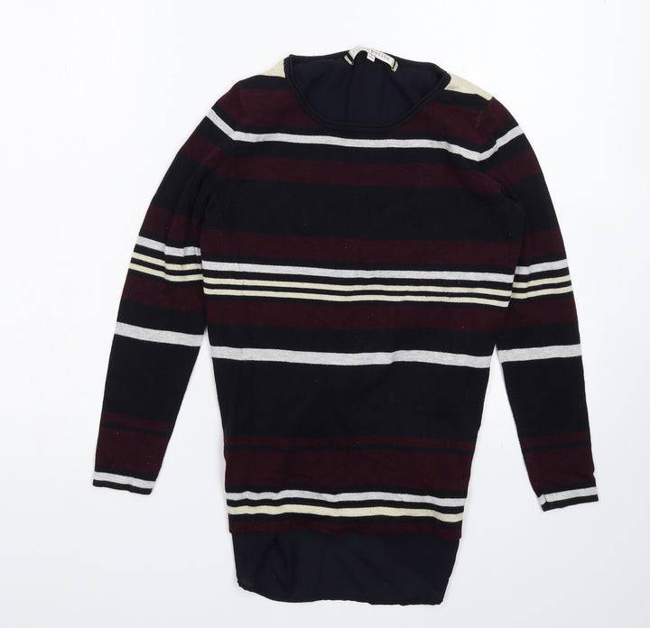 Principles Womens Multicoloured Striped Knit Pullover Jumper Size 8