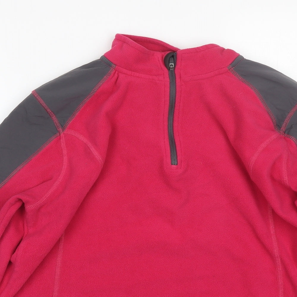 Crane Womens Pink  Fleece Pullover Sweatshirt Size 16