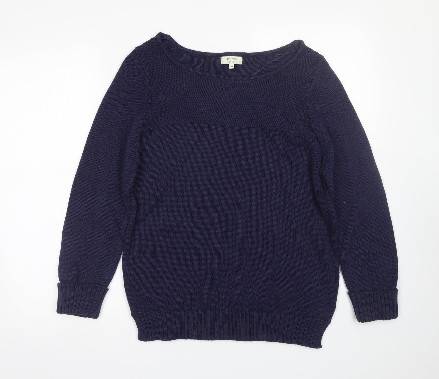 Papaya Womens Blue   Pullover Jumper Size 16