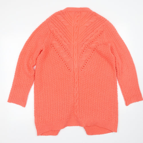 Peacock Womens Orange   Cardigan Jumper Size M