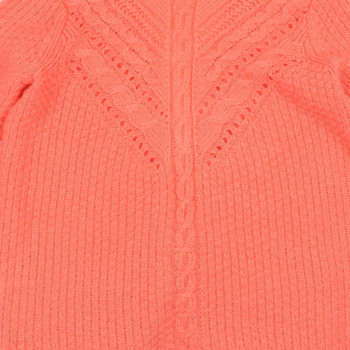 Peacock Womens Orange   Cardigan Jumper Size M