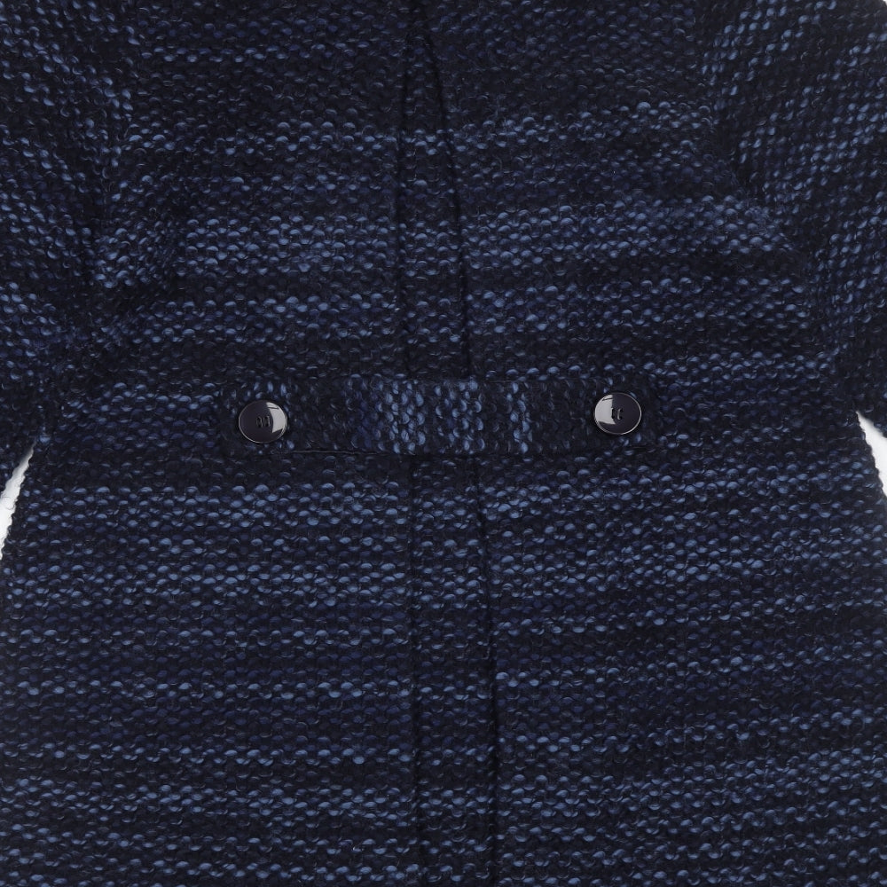 Monsoon Womens Blue Striped  Cardigan Jumper Size 10