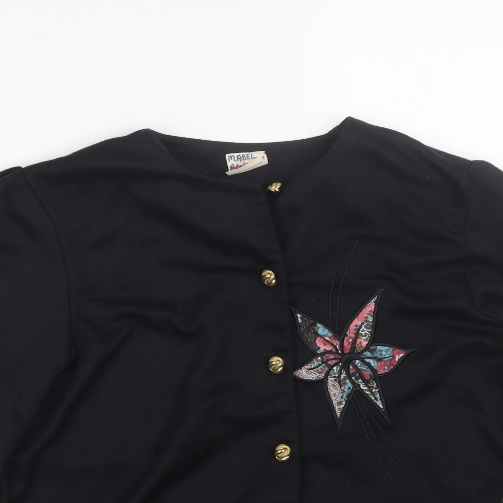 Preworn Womens Black   Cardigan Jumper Size 12