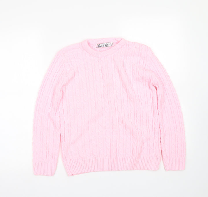 pure & natural Womens Pink Pullover Jumper Size S