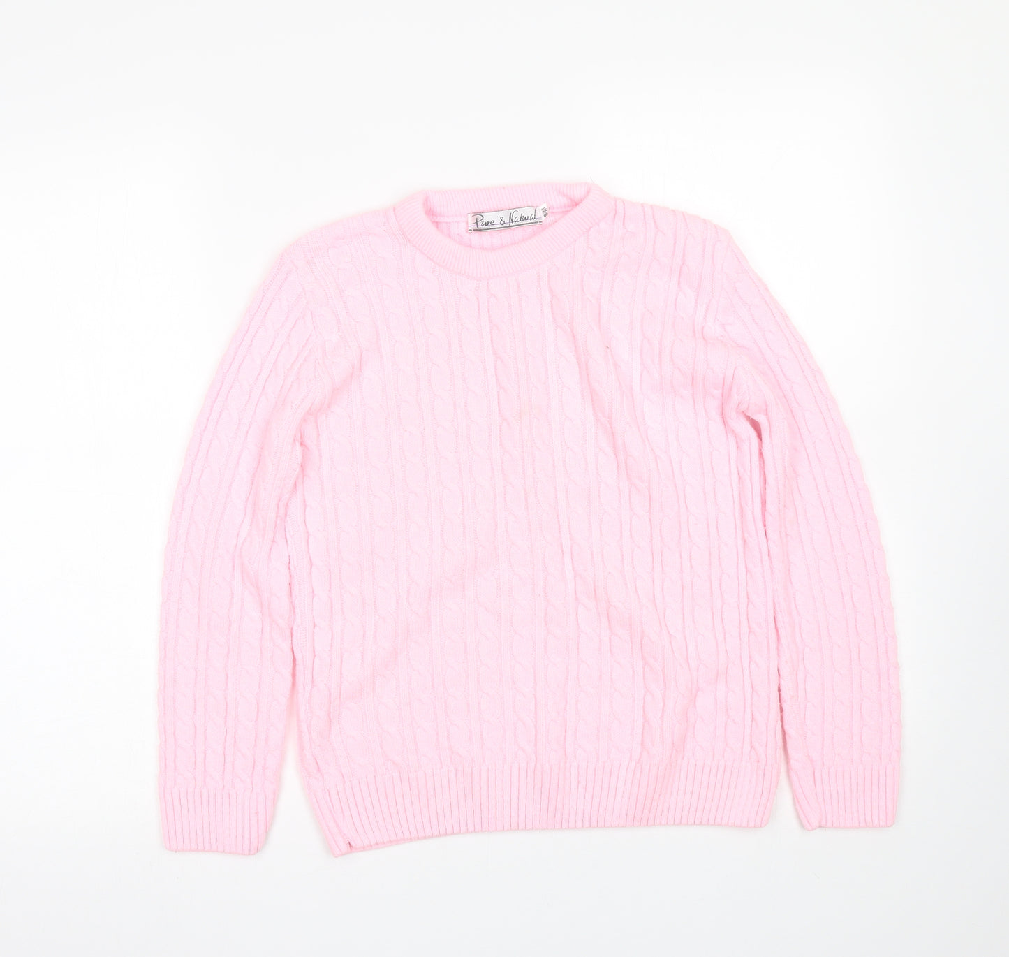 pure & natural Womens Pink   Pullover Jumper Size S