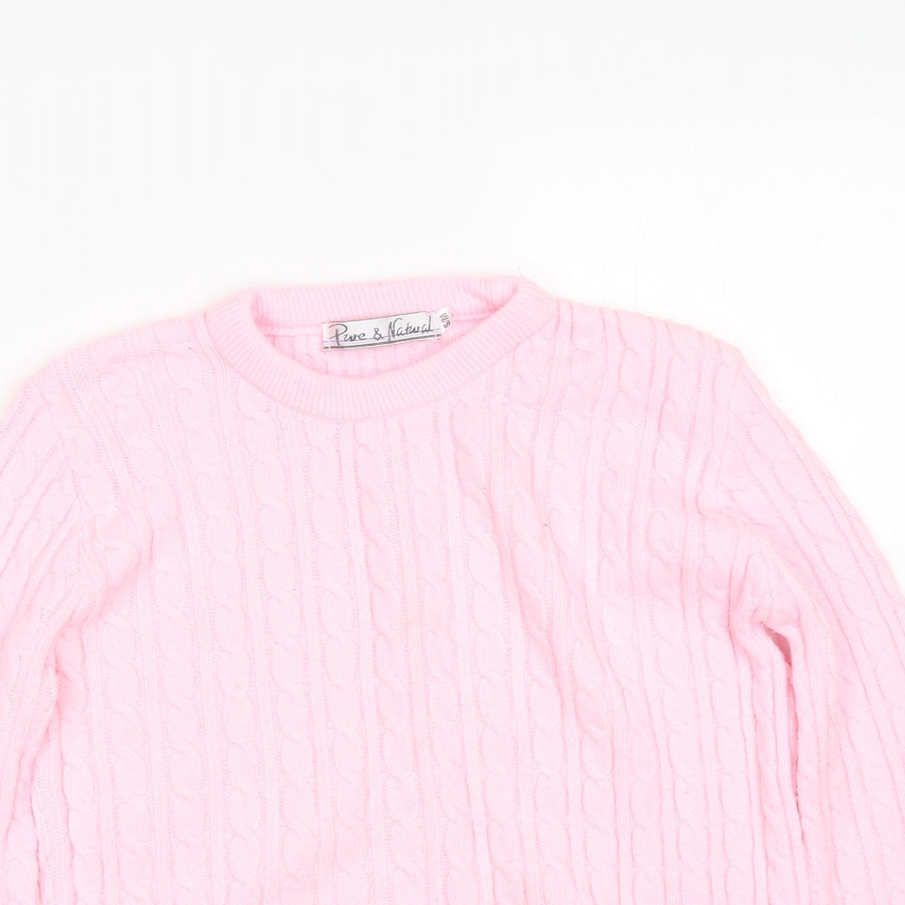 pure & natural Womens Pink   Pullover Jumper Size S