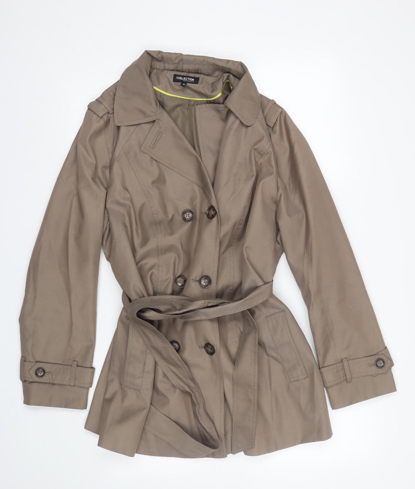 Debenhams Womens Brown   Trench Coat Coat Size 16