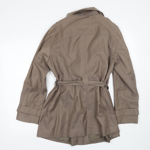 Debenhams Womens Brown   Trench Coat Coat Size 16
