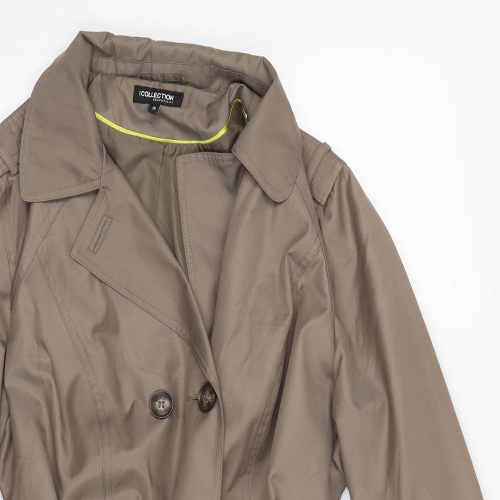 Debenhams Womens Brown   Trench Coat Coat Size 16