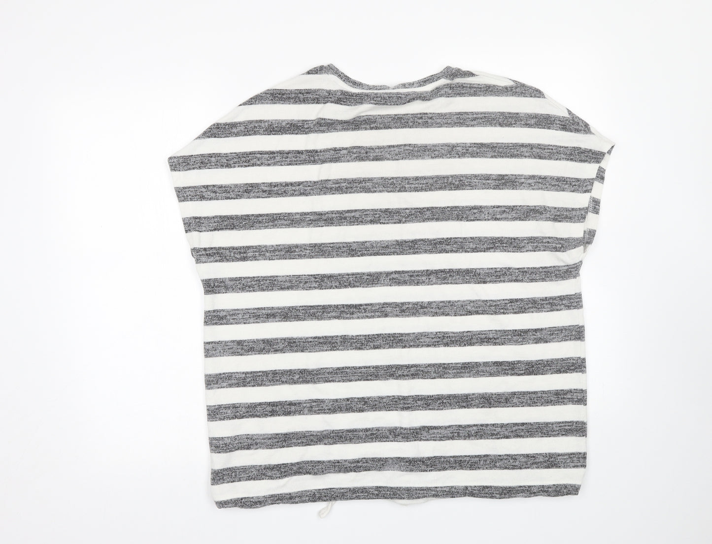 Nocozo Womens Grey Striped  Basic T-Shirt Size 14