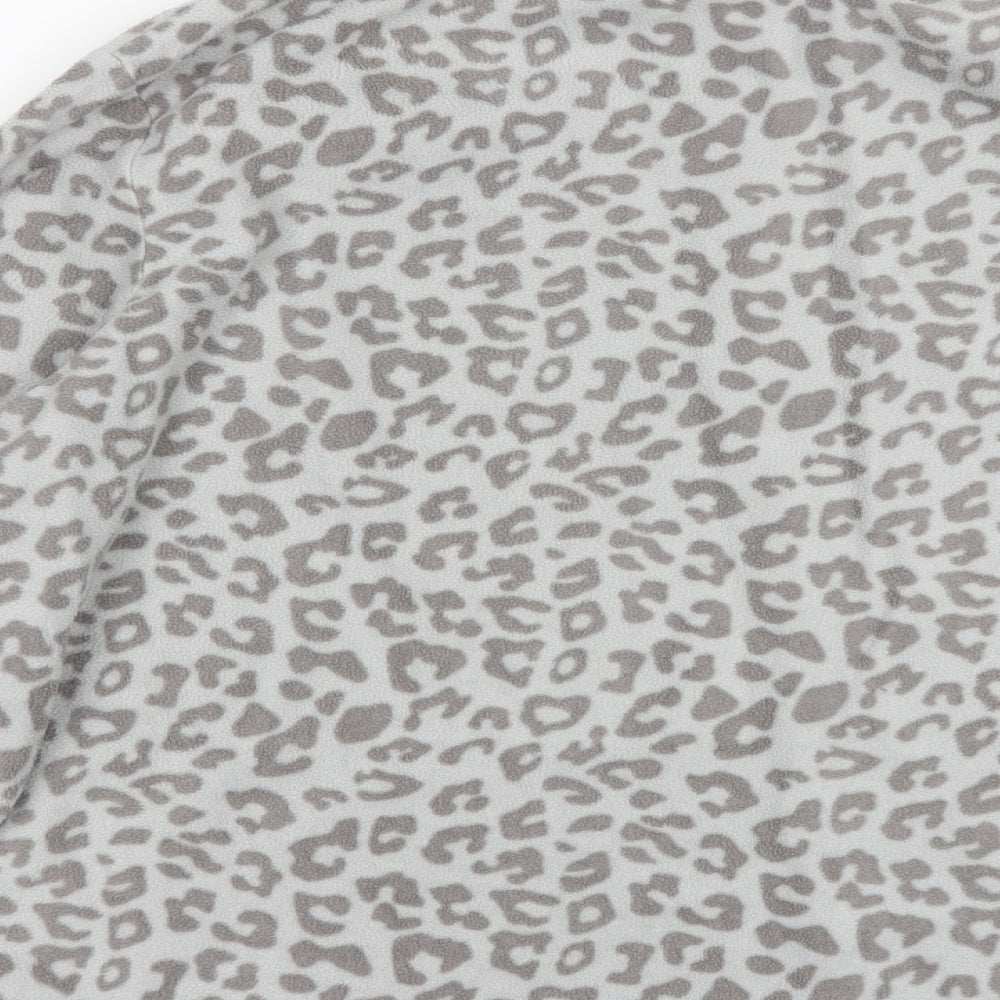 Pep & co Womens Grey Animal Print  Top Pyjama Top Size 16