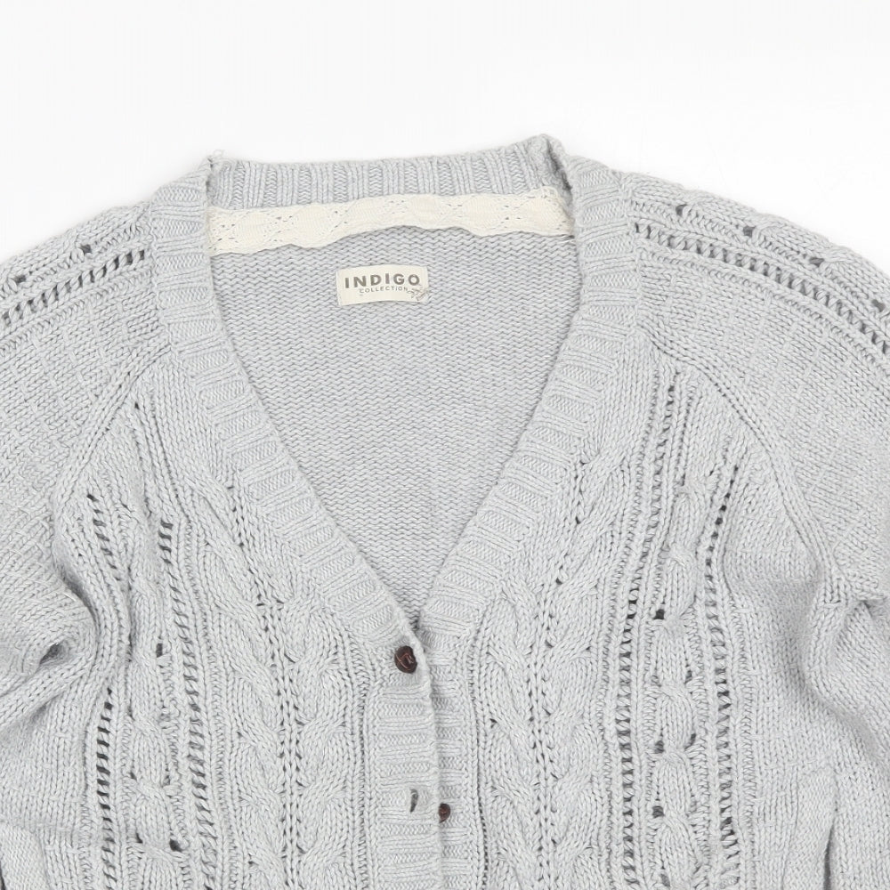 M&S Womens Grey   Cardigan Jumper Size 18